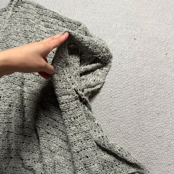 Island Tribe Knits Boho Grey Knit Villa Shawl One Size NWT Lagenlook - Picture 2 of 6